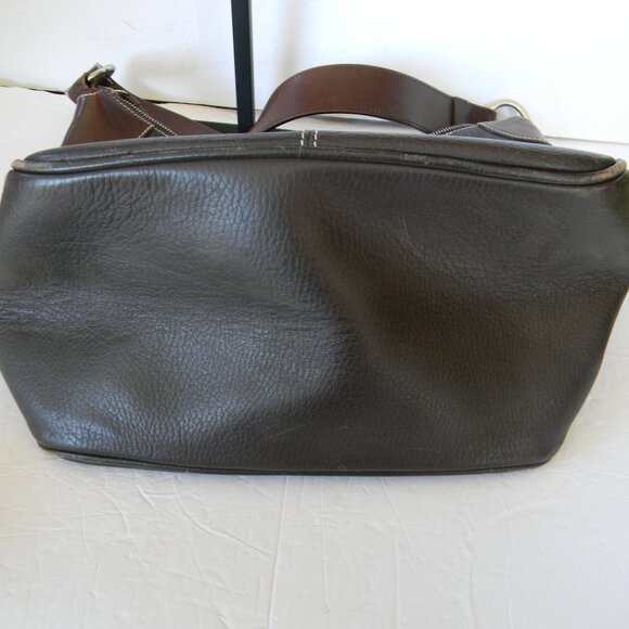 VINTAGE DOONEY & BOURKE BROWN PEBBLE LEATHER LARGE HOBO SHOULDER BAG - Picture 7 of 12